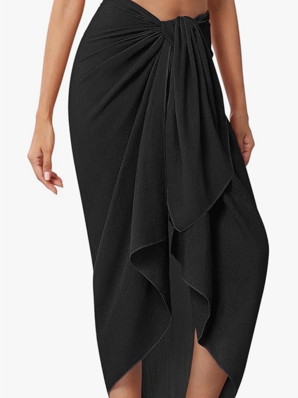 NWT Black Swimsuit Cover Up Sarong. OS